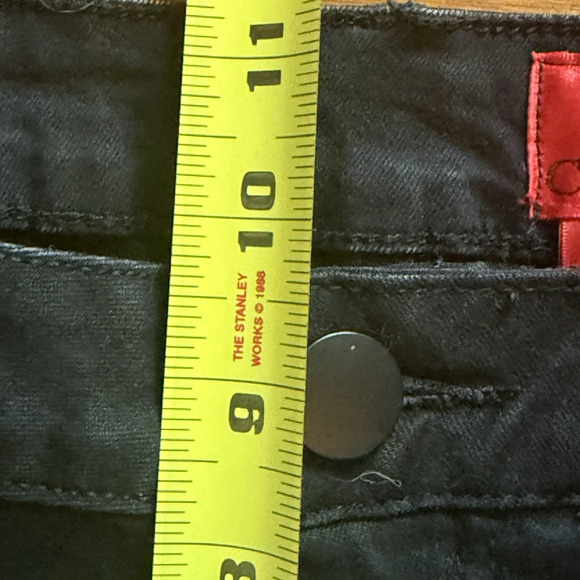 V Christina Black Jeans with Beaded Fringe Ankle Cropped Size 12 - Picture 7 of 9